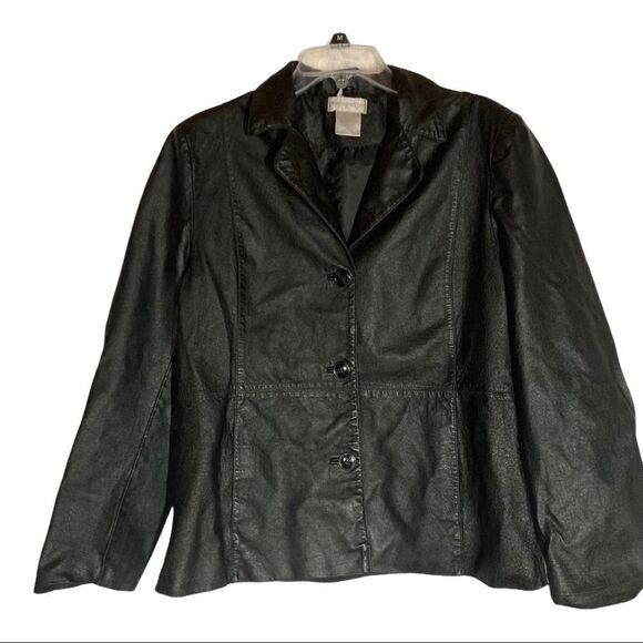 WORTHINGTON, Leather jacket, Black, Women’s Sz Large SEE DESCRIPTION - Picture 1 of 13